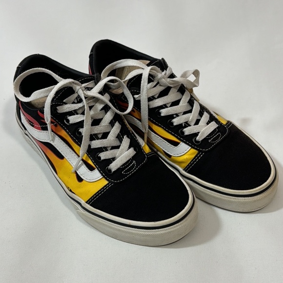 Vans Old Skool Flame Womens Classic Skateboard Shoes Lace Up Size 7.5 - Picture 1 of 11